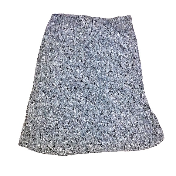 Black and white animal print slip skirt with front slide slit, size 16 - Picture 3 of 5